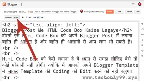 How to Add CSS-Javascript-HTML Code Box in Blogger Posts/Articles