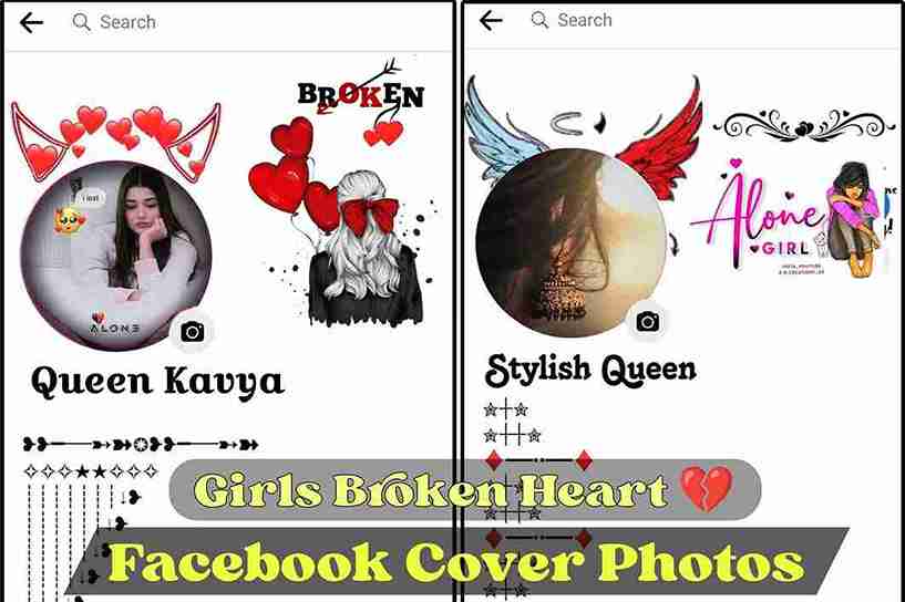 Broken Heart Facebook VIP Cover Photos for Girls