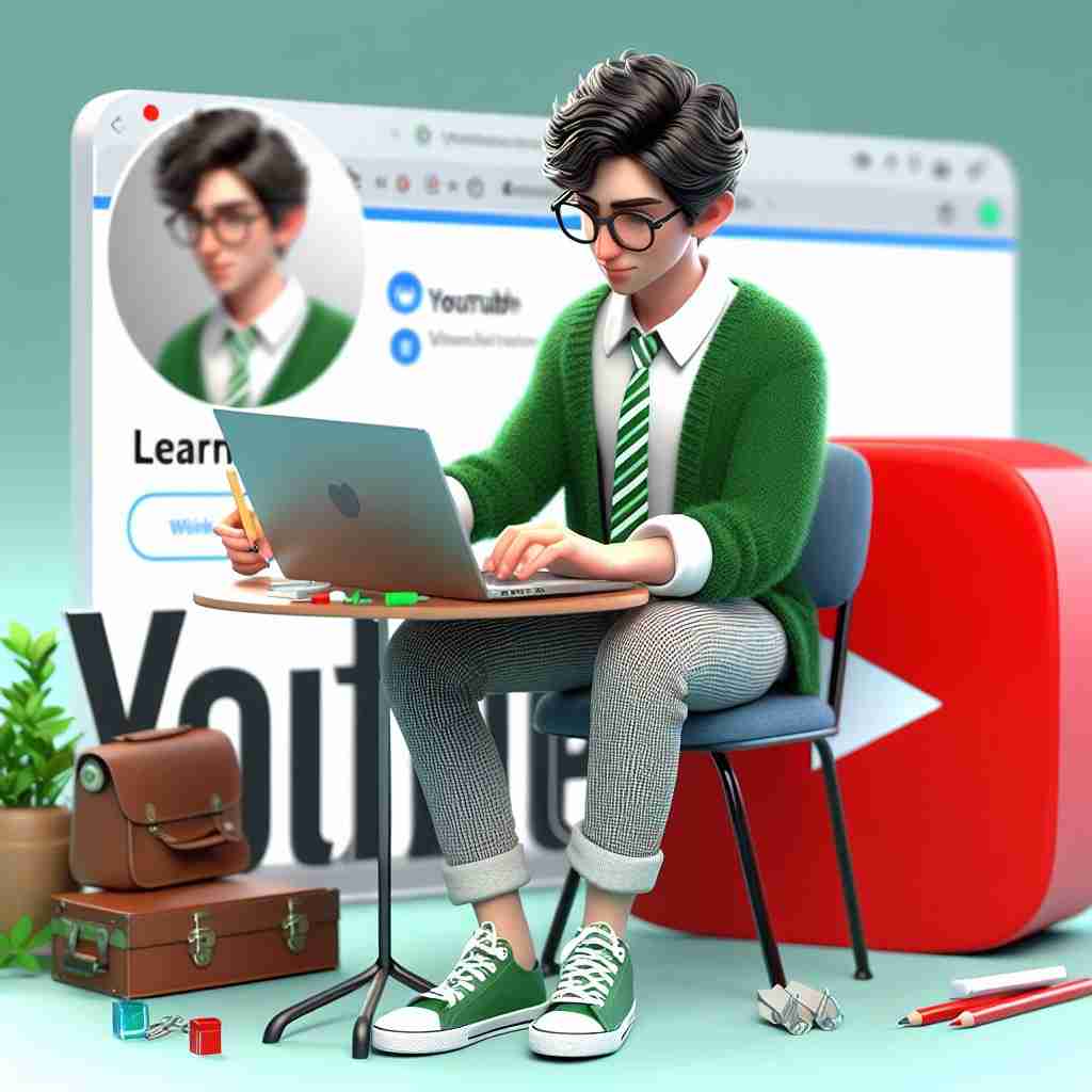 Ai Created 3D social media profile with avatar